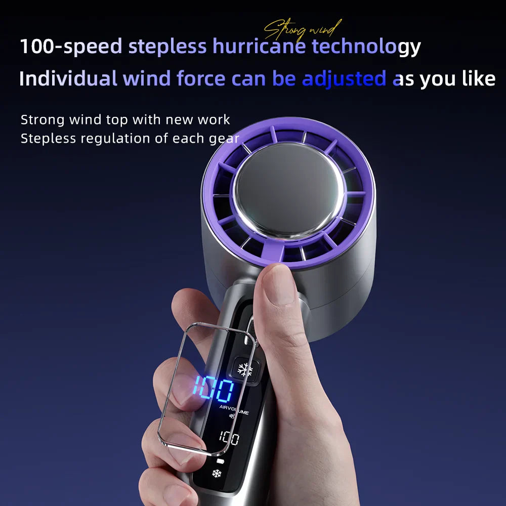 Powerful LED Handheld Bladeless Fan